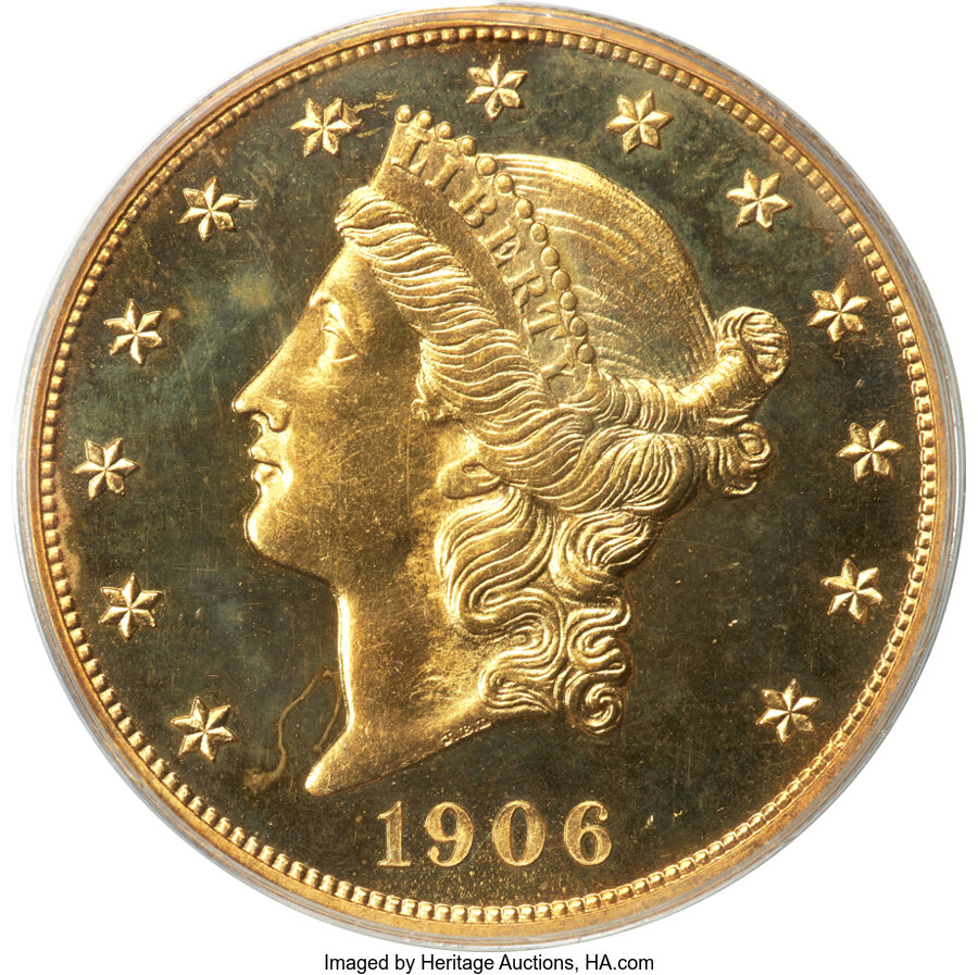 image for: 1906 $20 JD-1, High R.4, PR64 PCGS....
