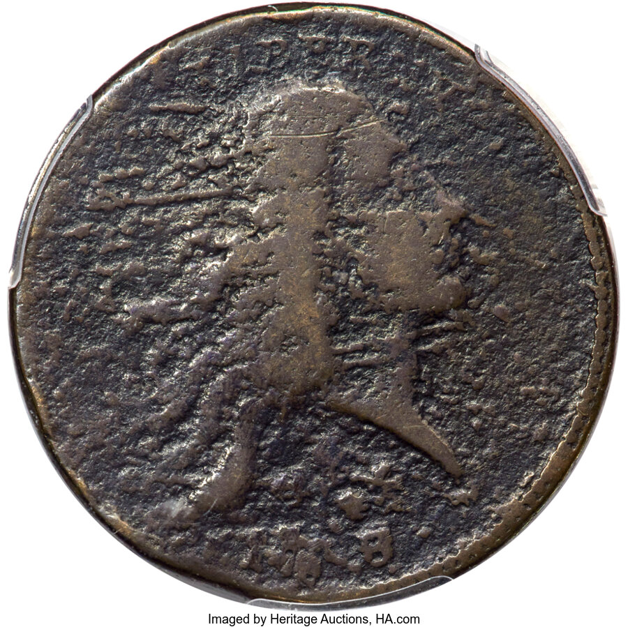 image for: 1793 1C Wreath, Strawberry Leaf, NC-3, B-15, Low R.8, Good 4 PCGS....