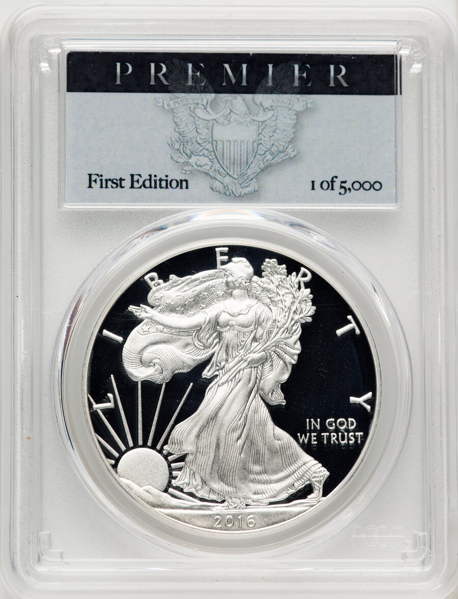 イーグル銀貨プルーフ2016（2019）埋蔵銀貨レターエッジPF70 PCGS イーグル銀貨プルーフ2016（2019）埋蔵銀貨レターエッジPF70