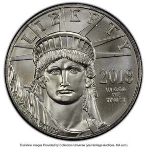 image for: 2018 $100 One-Ounce Platinum Eagle, Statue of Liberty, MS69 PCGS. ...