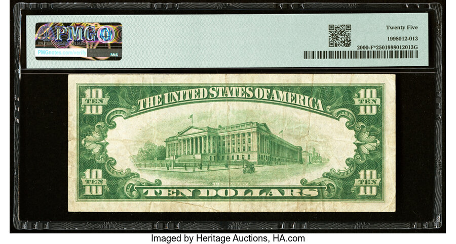 image for: Fr. 2000-F* $10 1928 Federal Reserve Star Note. PMG Very Fine 25....
