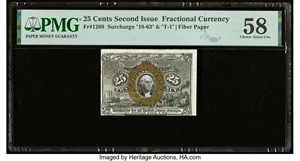image for: Fr. 1289 25¢ Second Issue PMG Choice About Unc 58....