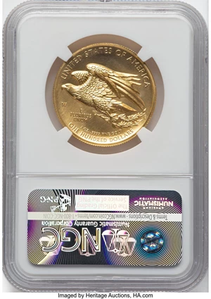 image for: 2015-W $100 High Relief One-Ounce Gold, .9999 Fine, Early Releases, MS70 NGC....