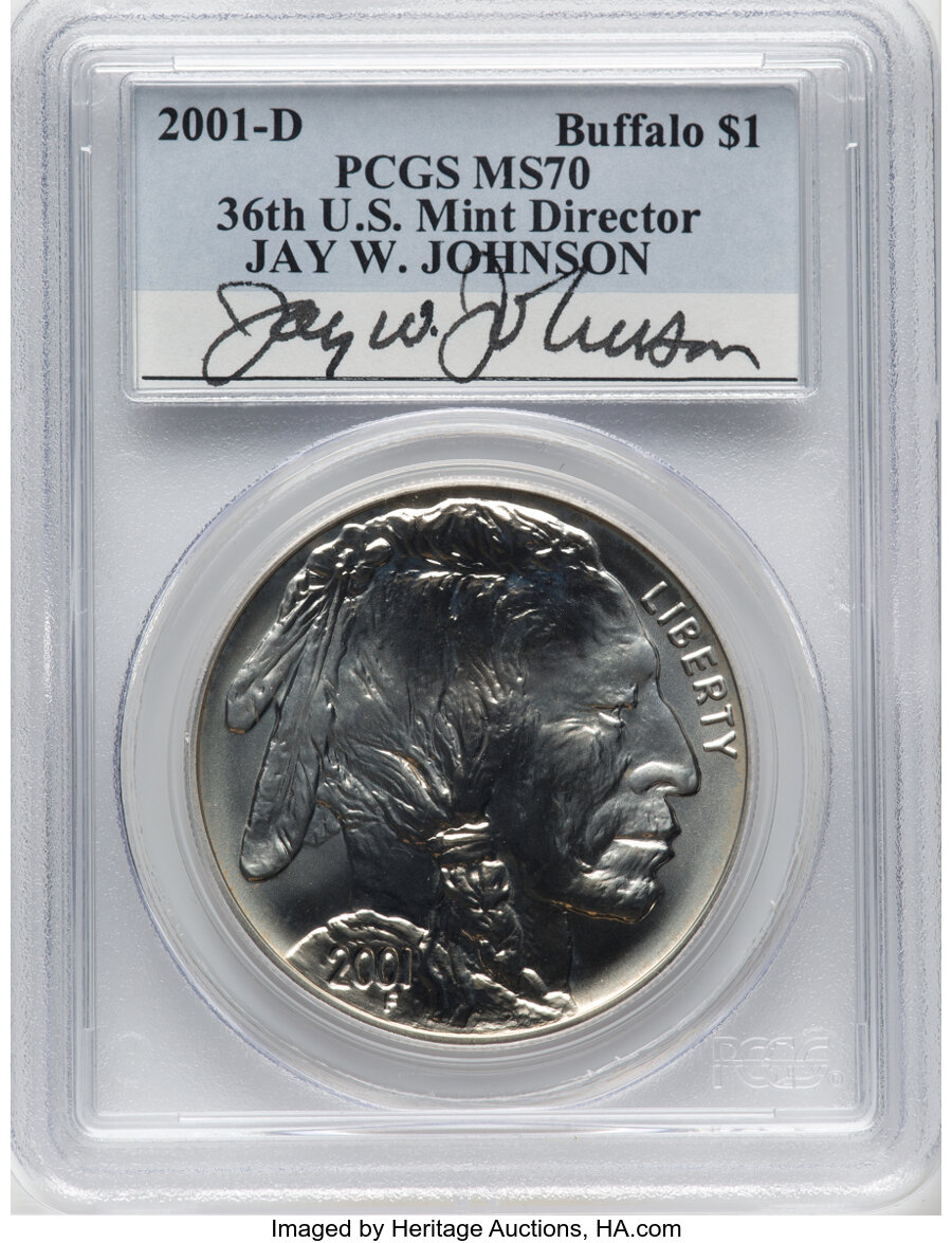 2001 D American Buffalo Silver dollar MS Values | Greysheet