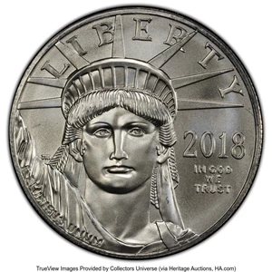 image for: 2018 $100 One-Ounce Platinum Eagle, Statue of Liberty, MS69 PCGS. ...