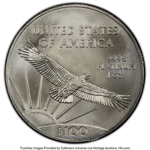 image for: 2018 $100 One-Ounce Platinum Eagle, Statue of Liberty, MS69 PCGS. ...