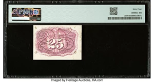 image for: Fr. 1289 25¢ Second Issue PMG Choice Uncirculated 64....