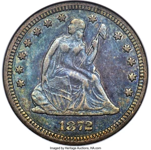 image for: 1872-CC 25C AU50 NGC. Briggs 1-A. ...