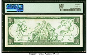image for: Low Serial F107* Fr. 1104* $100 1914 Federal Reserve Star Note PMG Choice Very Fine 35....