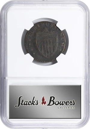 image for: 1786 New Jersey Copper. Maris 15-L, W-4820. Rarity-4. Straight Plow Beam, Leaning Head. EF Details--Corrosion, Cleaned (NGC).