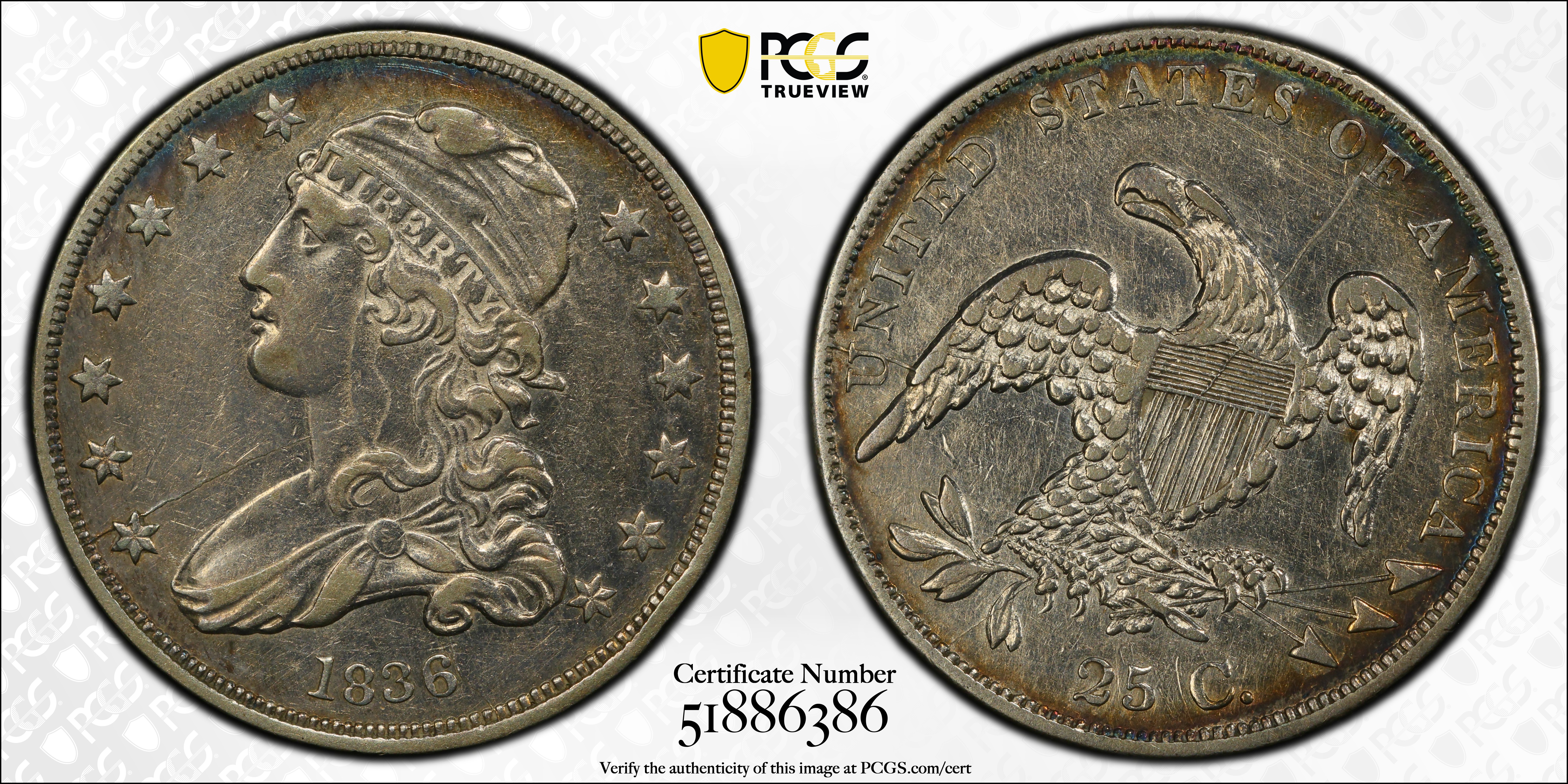 最安値級価格 1836 Capped Bust Quarter Mint State (MS) Pricing Guide | The フェイスクリーム
