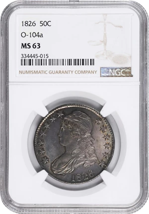 image for: 1826 Capped Bust Half Dollar. O-104a. Rarity-3. MS-63 (NGC).