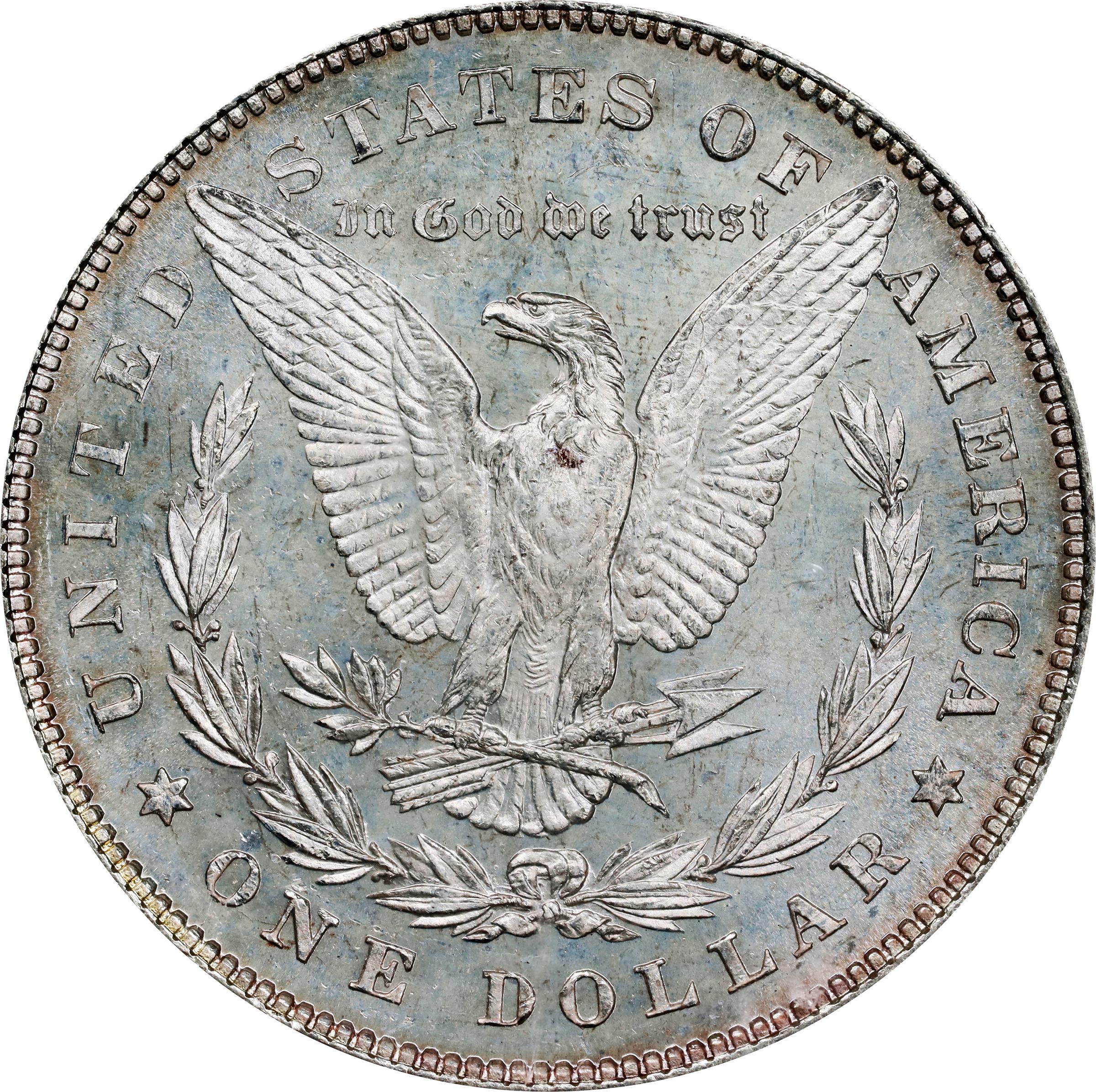 image for: 1878 Morgan Silver Dollar. 7/8 Tailfeathers. Weak. MS-64 DMPL (PCGS). OGH.