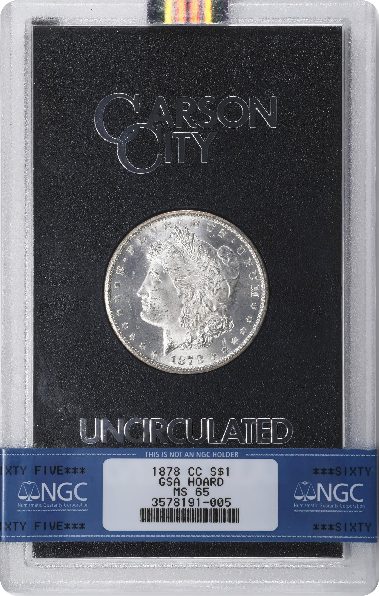 1878-CC $1  GSA Hoard, Hard package MS65 thumbnail 5