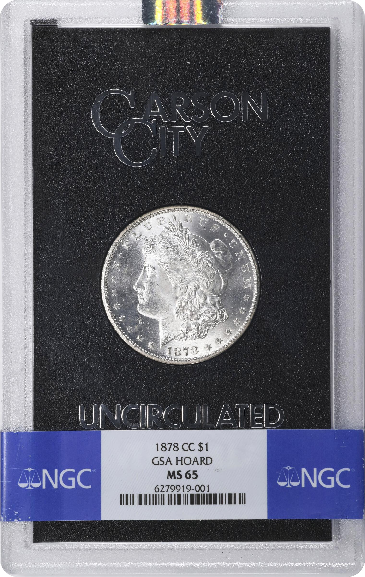 1878-CC $1  GSA Hoard, Hard package MS65 thumbnail 9