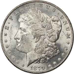 image for: 1879-CC GSA Morgan Silver Dollar. Clear CC. MS-62 (NGC).