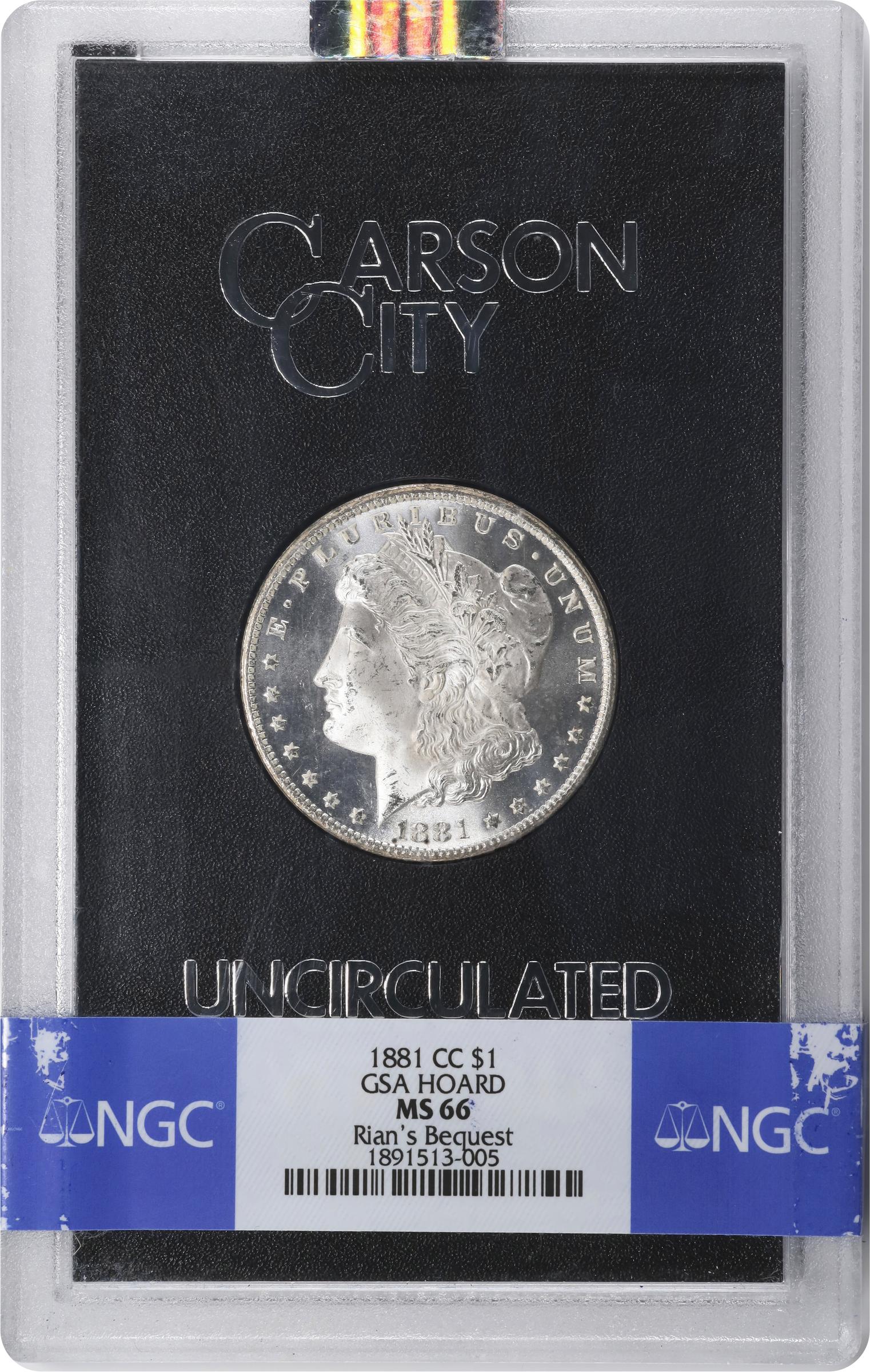 1881-CC $1  GSA Hoard, Hard package MS66 thumbnail 3