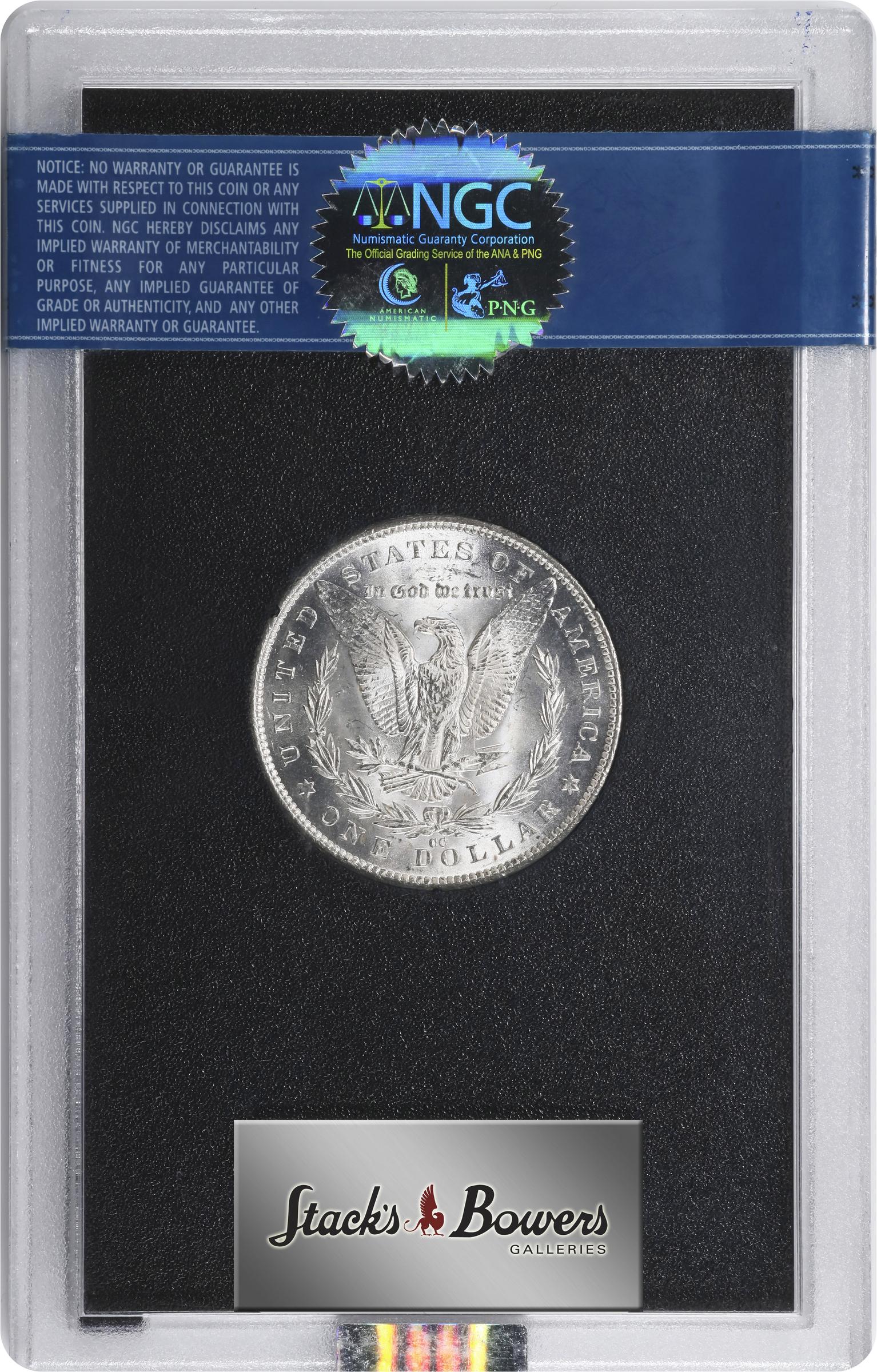 image for: 1891-CC GSA Morgan Silver Dollar. VAM-3. Top 100 Variety. Spitting Eagle. MS-62 (NGC).