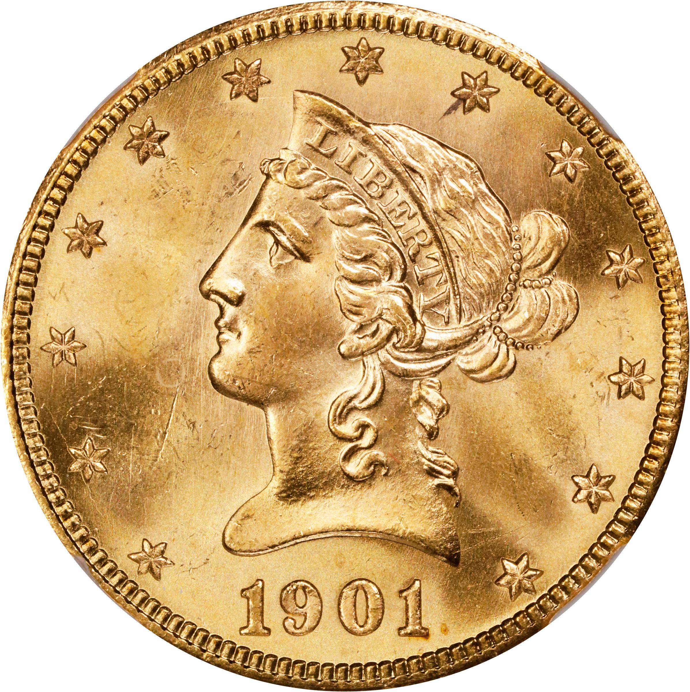 1901-S Liberty Head Eagle. MS-67 (NGC).