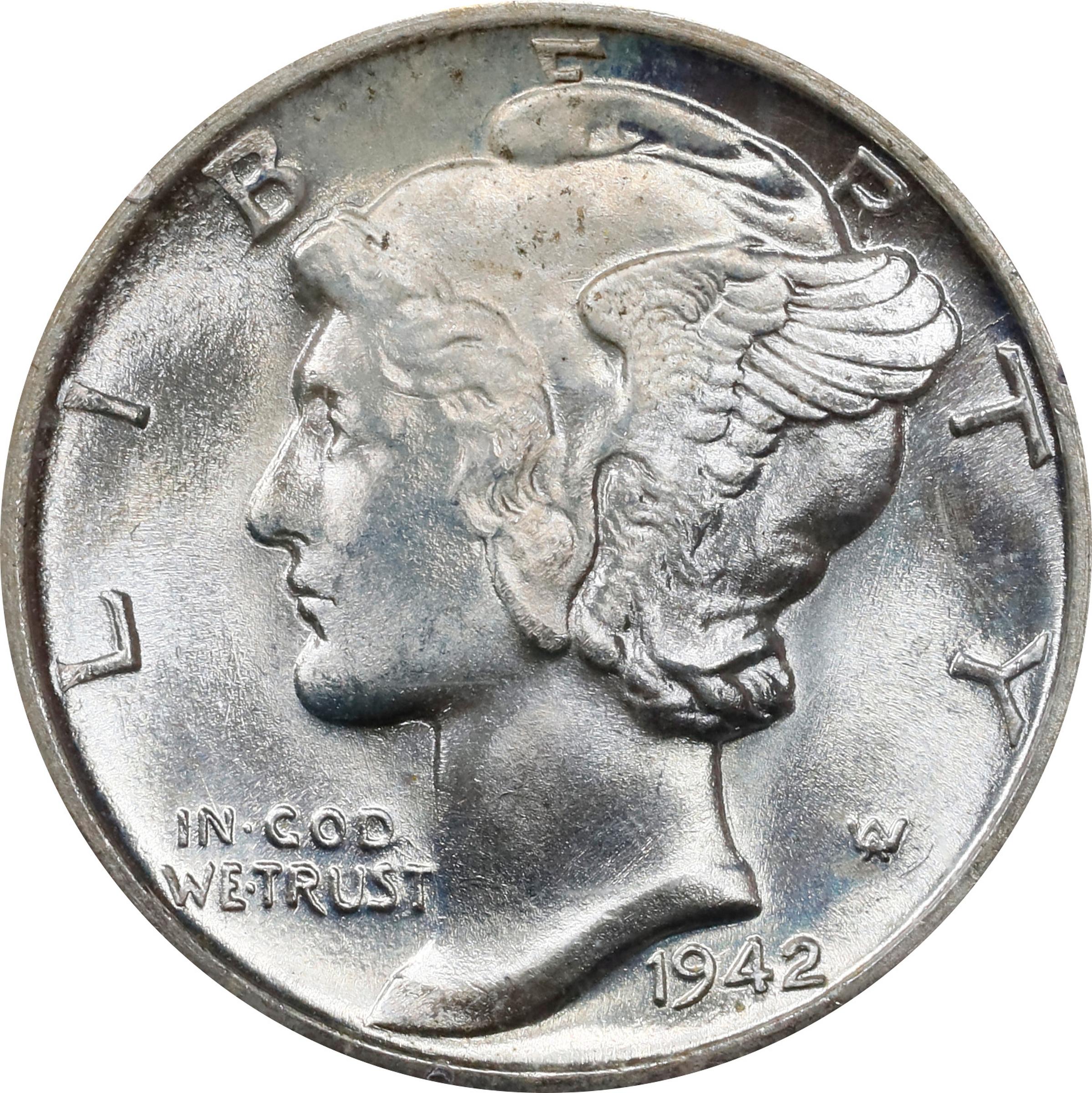 1942-D Mercury Dime. MS-65 FB (PCGS). OGH Generation 1.2 Rattler.