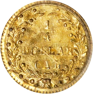 image for: 1874 Round 25 Cents. BG-875. Rarity-4+. Indian Head. MS-63 (PCGS). OGH Generation 3.0.