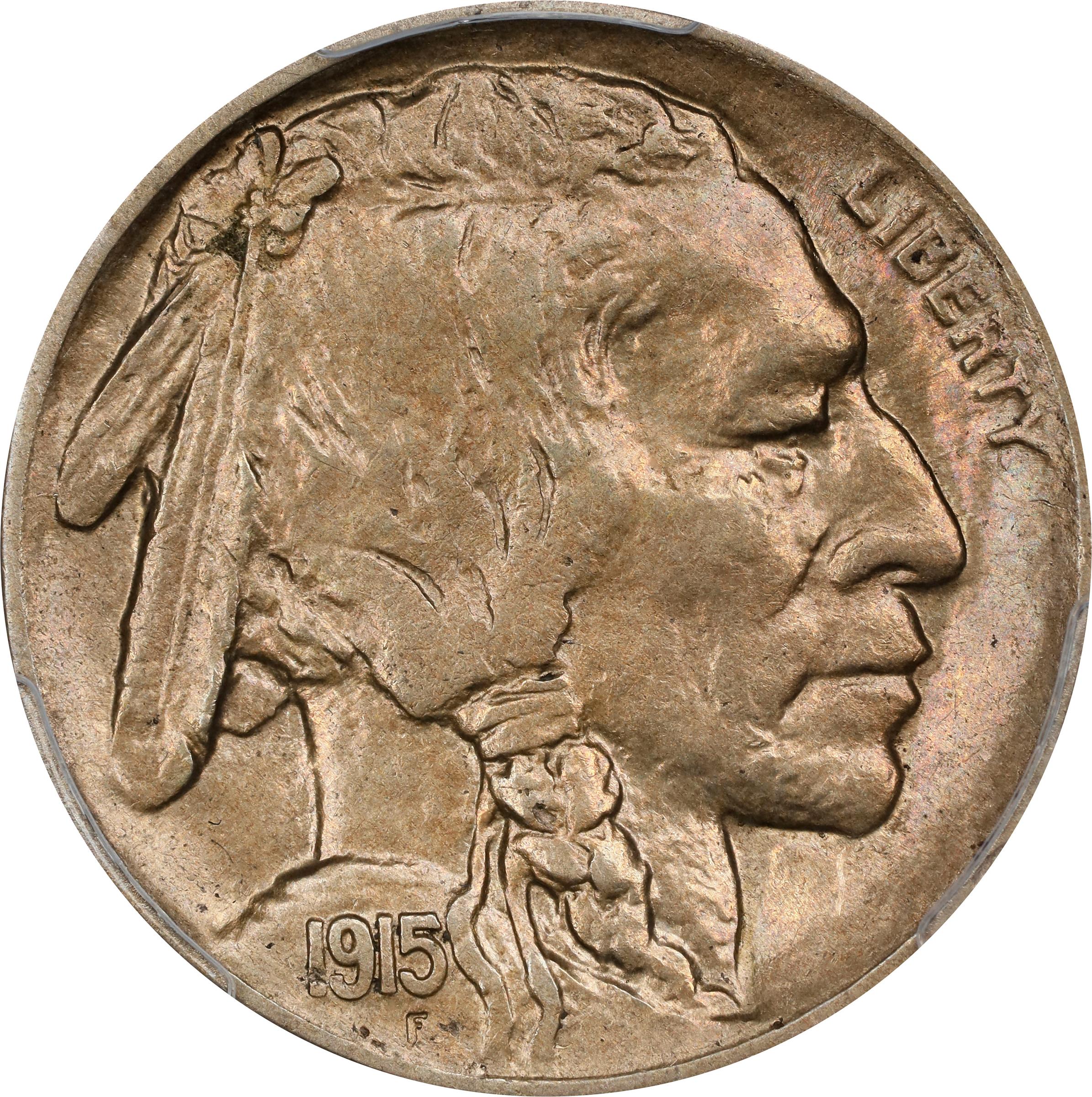 1915-D Buffalo Nickel. AU-55 (PCGS).