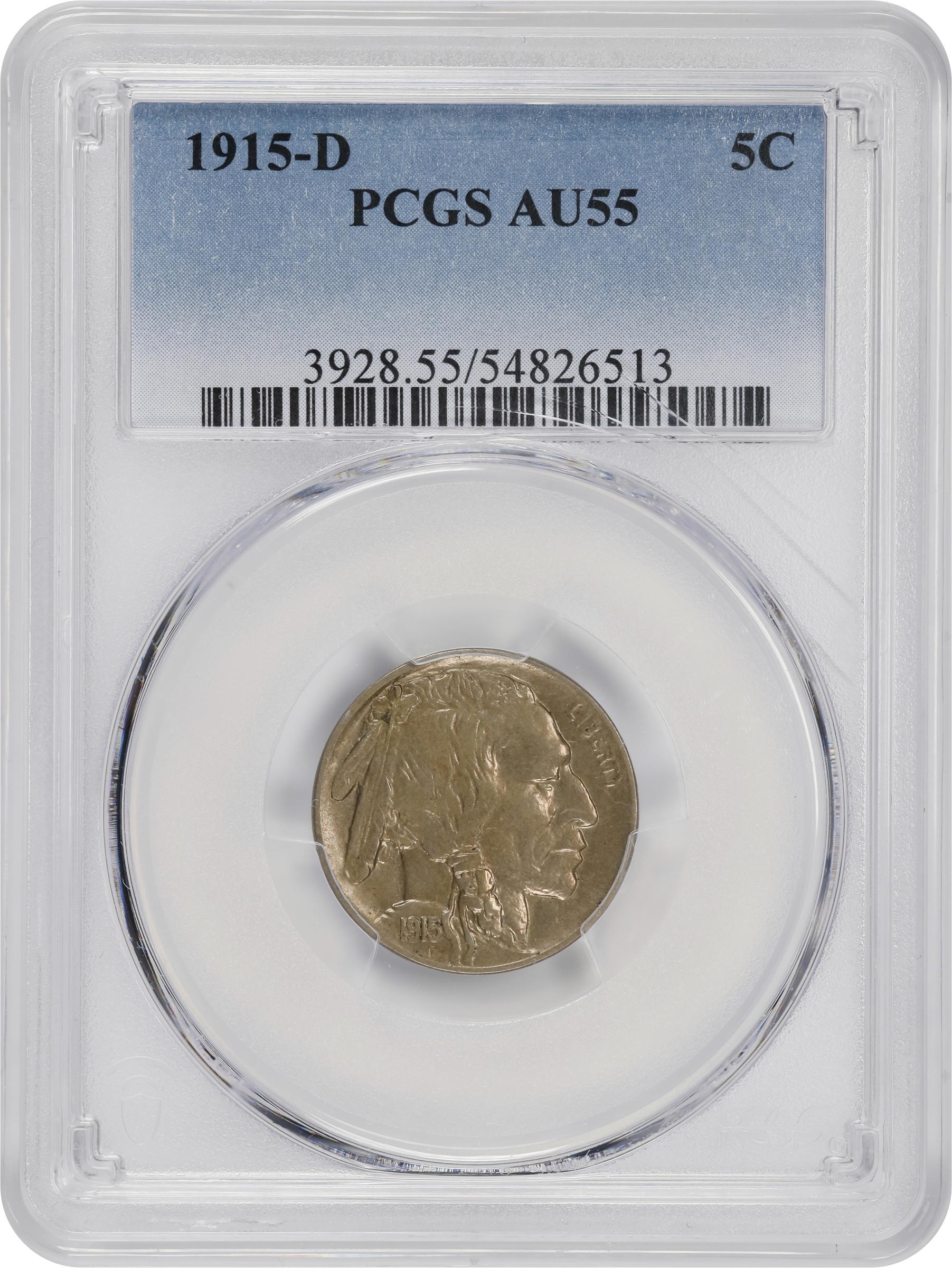 1915-D 5c AU55 thumbnail 5