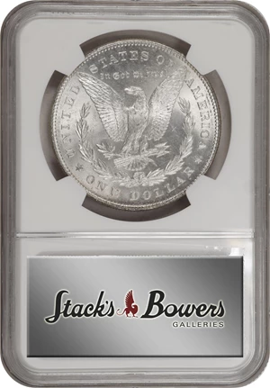 image for: 1878 Morgan Silver Dollar. 7 Tailfeathers. Reverse of 1878. VAM-100-1. Top 100 Variety. Type I Obverse. MS-63 (NGC).