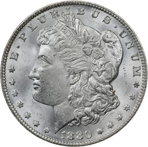 image for: 1880/79-CC GSA Morgan Silver Dollar. Reverse of 1878. VAM-4. Top 100 Variety. MS-63 (NGC).