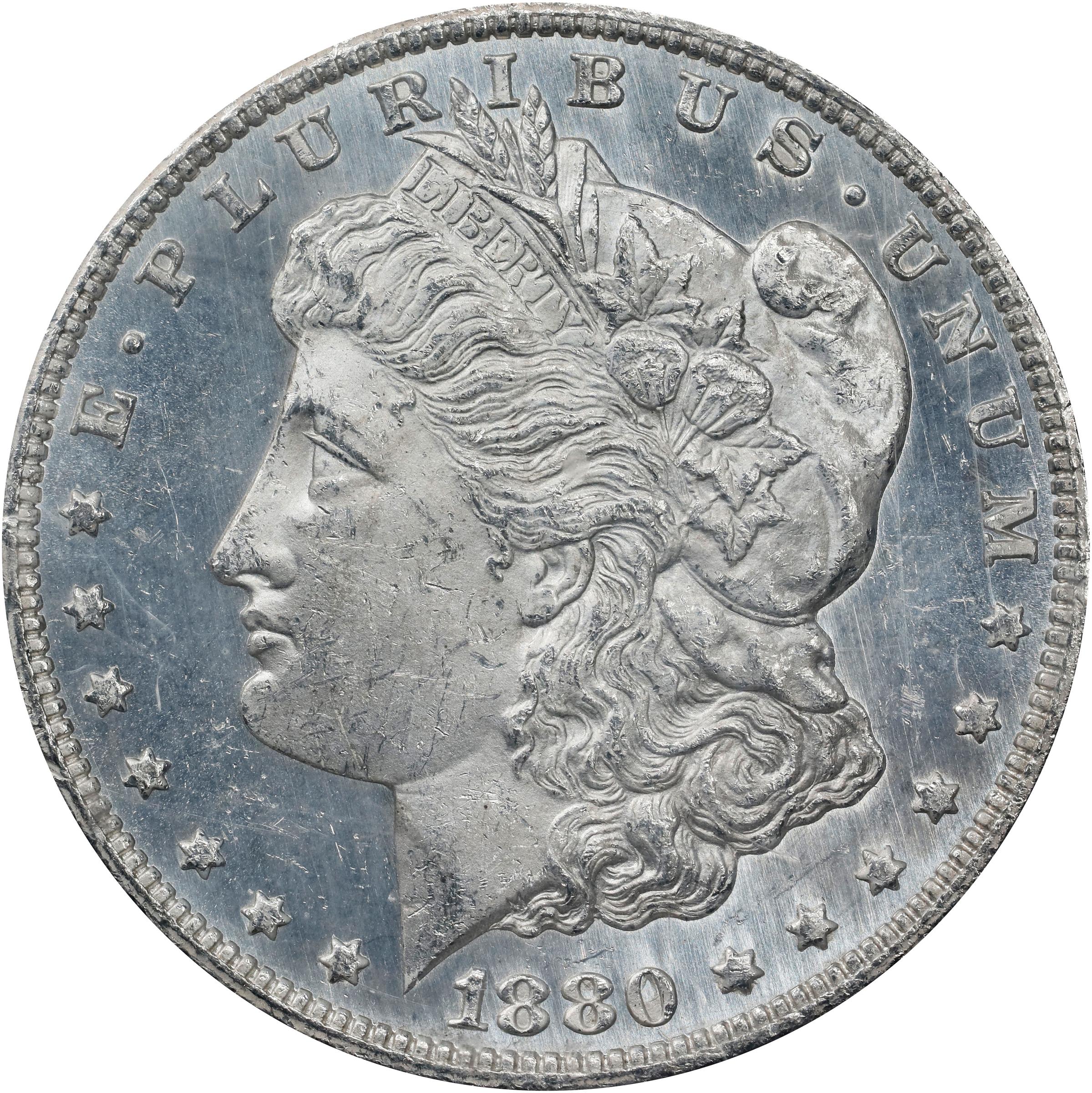 image for: 1880/79-CC GSA Morgan Silver Dollar. Reverse of 1878. VAM-4. Top 100 Variety. MS-62 PL (NGC).