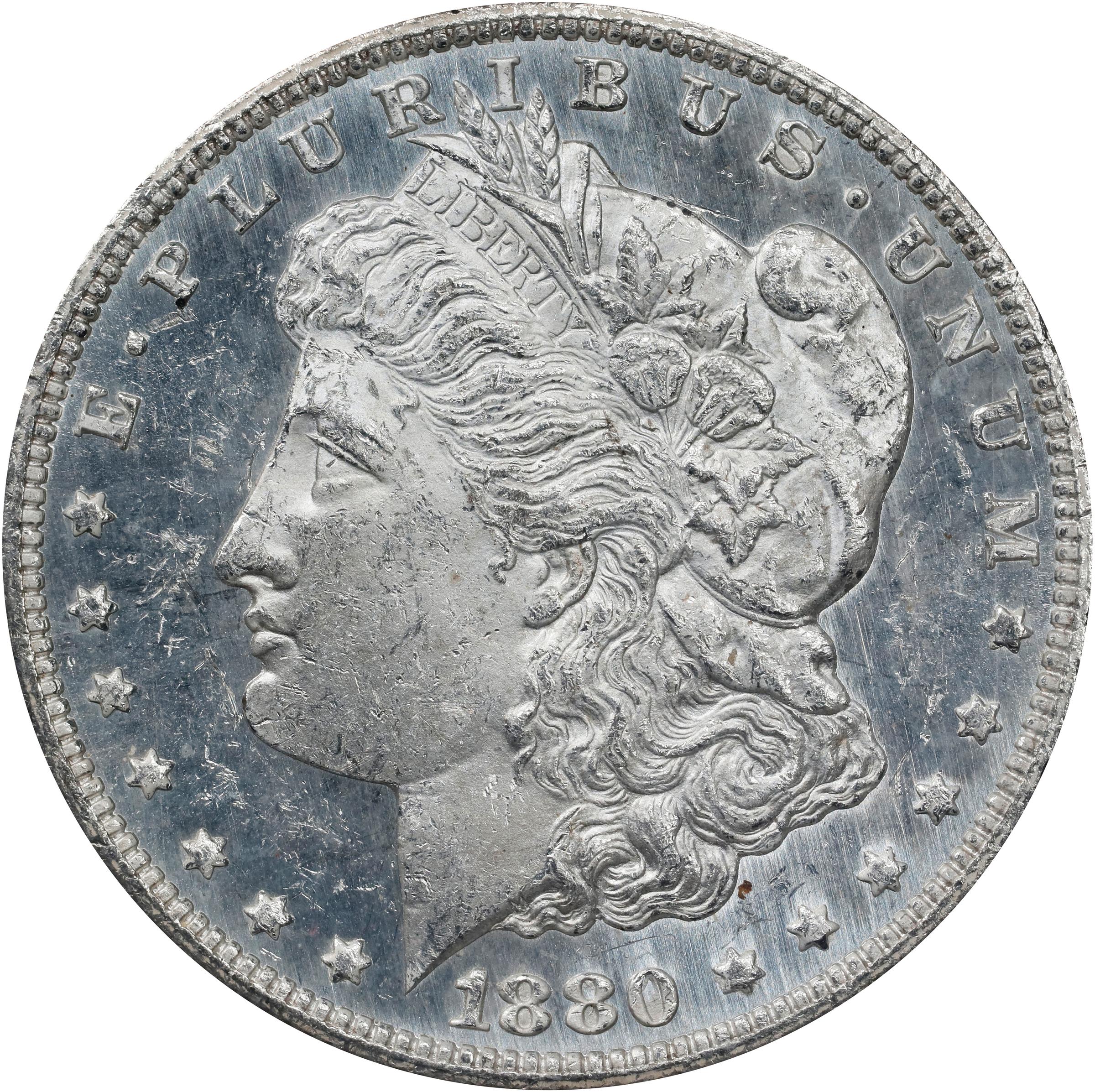 image for: 1880/79-CC GSA Morgan Silver Dollar. Reverse of 1878. VAM-4. Top 100 Variety. MS-61 PL (NGC).