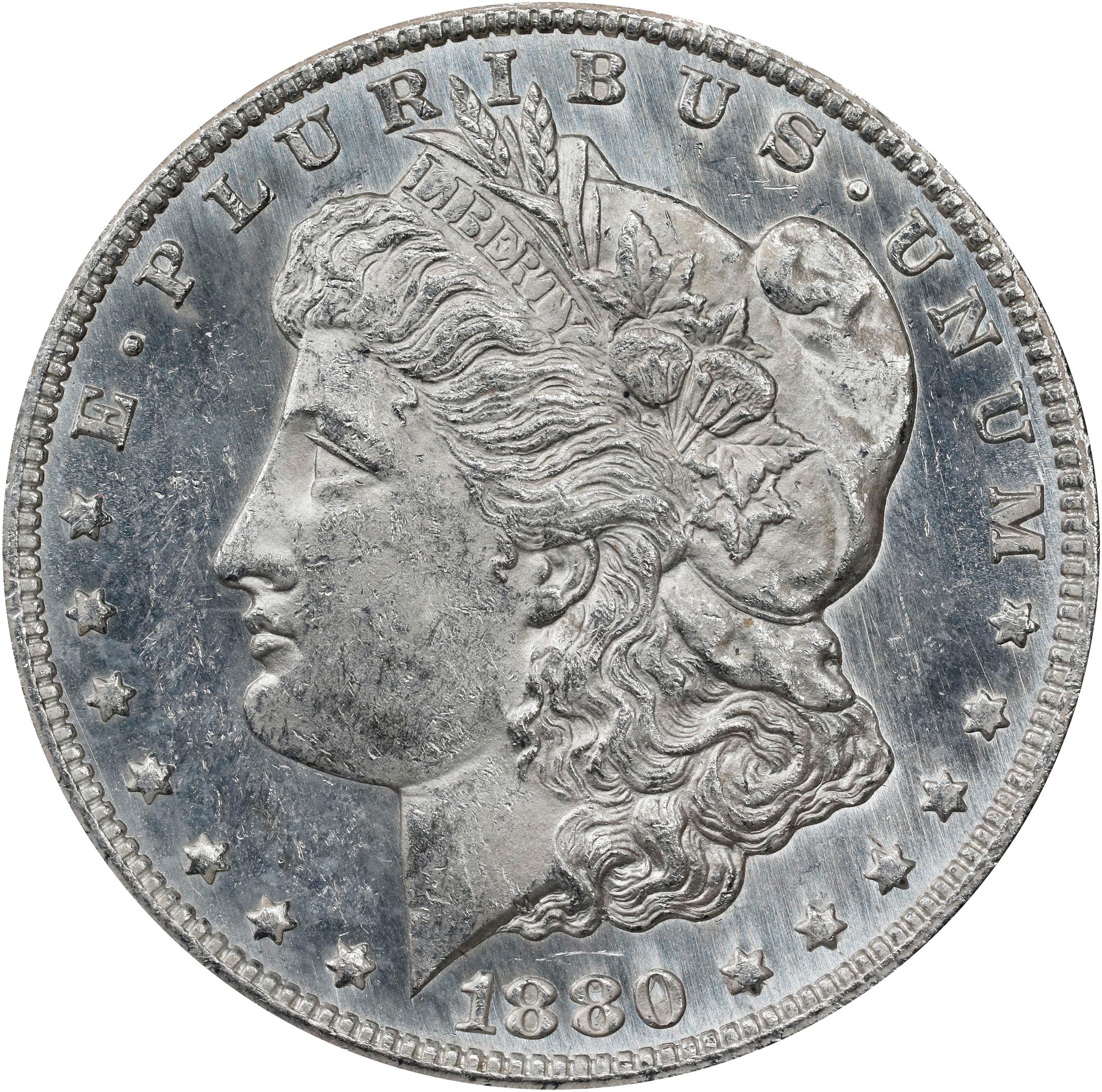 image for: 1880/79-CC GSA Morgan Silver Dollar. Reverse of 1878. VAM-4. Top 100 Variety. MS-60 PL (NGC).