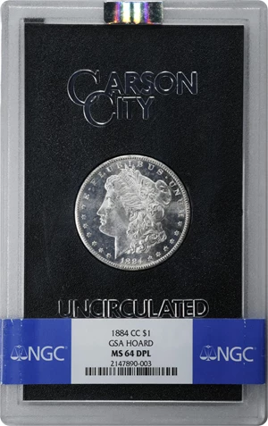 image for: 1884-CC GSA Morgan Silver Dollar. MS-64 DPL (NGC).