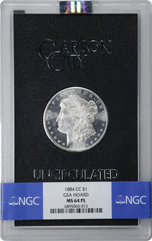 image for: 1884-CC GSA Morgan Silver Dollar. MS-64 PL (NGC).