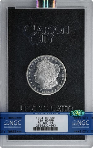 image for: 1884-CC GSA Morgan Silver Dollar. MS-63 DPL (NGC). CAC.