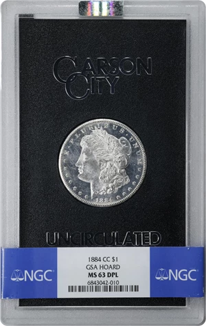 image for: 1884-CC GSA Morgan Silver Dollar. MS-63 DPL (NGC).