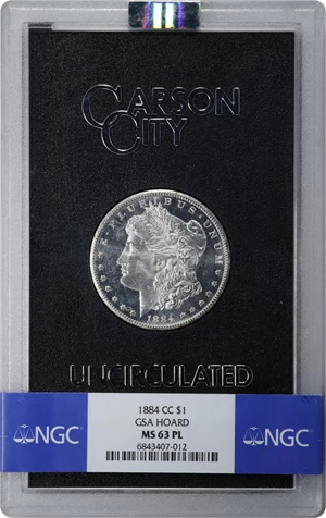 image for: 1884-CC GSA Morgan Silver Dollar. MS-63 PL (NGC).