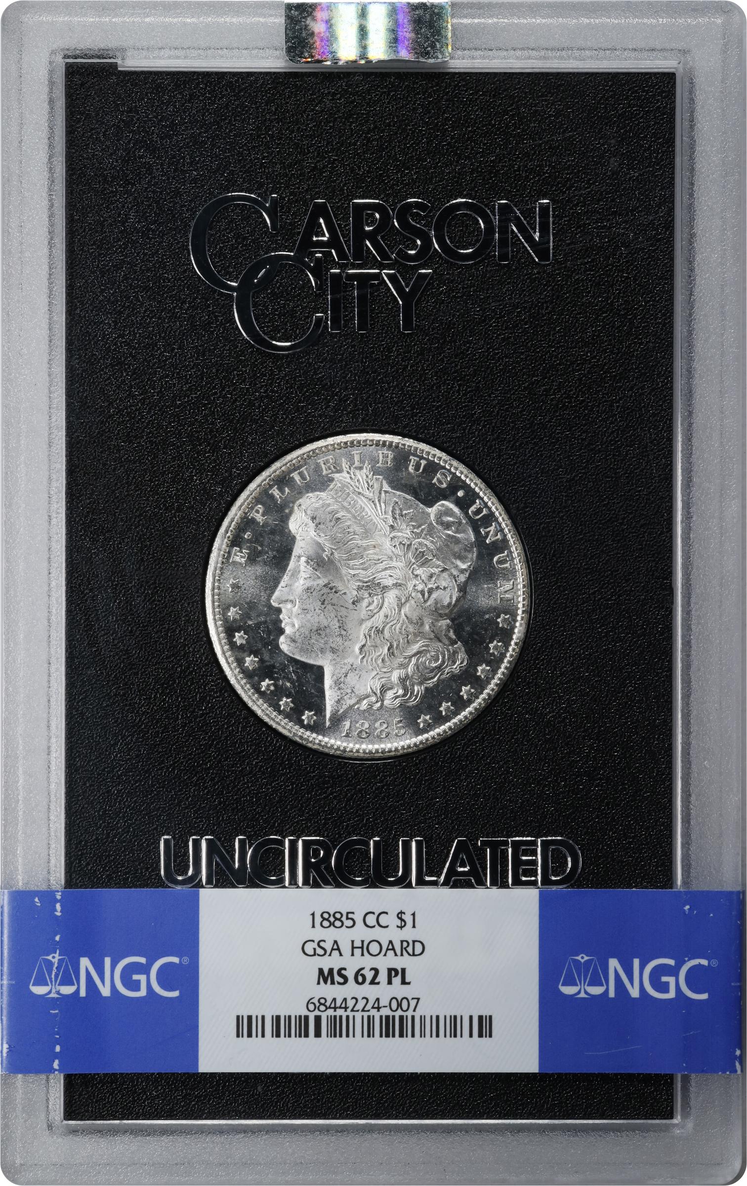 image for: 1885-CC GSA Morgan Silver Dollar. MS-62 PL (NGC).