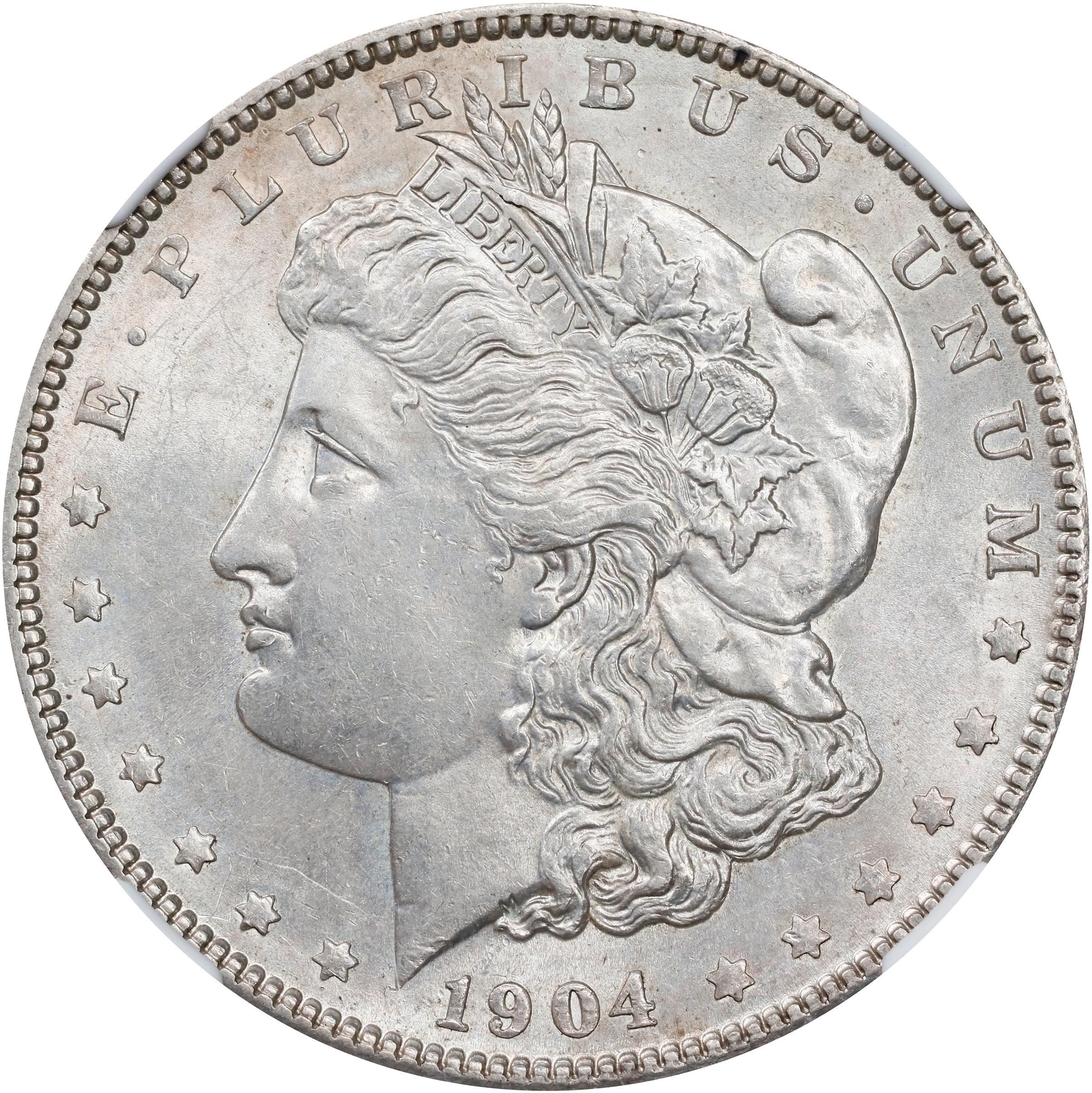 1904 Morgan Silver Dollar. Unc Details--Cleaned (NGC).
