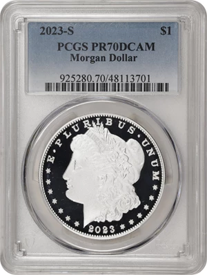 image for: 2023-S Silver Dollar Anniversary Coin. Morgan. Proof-70 Deep Cameo (PCGS).