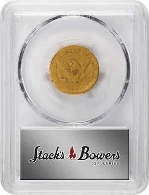 image for: 1866-S Liberty Head Half Eagle. Motto. Fine Details--Slide Marks (PCGS).