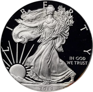 image for: 2014-W Silver Eagle. First Strike. Proof-70 Deep Cameo (PCGS).