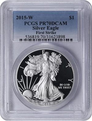 image for: 2015-W Silver Eagle. First Strike. Proof-70 Cameo (PCGS).