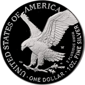image for: 2021-W Silver Eagle. Type II, Eagle Landing. First Strike. Proof-70 Deep Cameo (PCGS).
