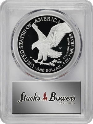 image for: 2021-W Silver Eagle. Type II, Eagle Landing. First Strike. Proof-70 Deep Cameo (PCGS).