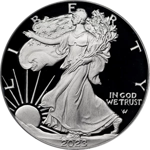 image for: 2023-W Silver Eagle. First Strike. Proof-70 Deep Cameo (PCGS).