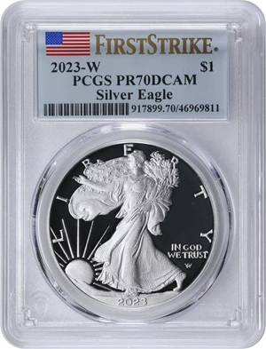 image for: 2023-W Silver Eagle. First Strike. Proof-70 Deep Cameo (PCGS).