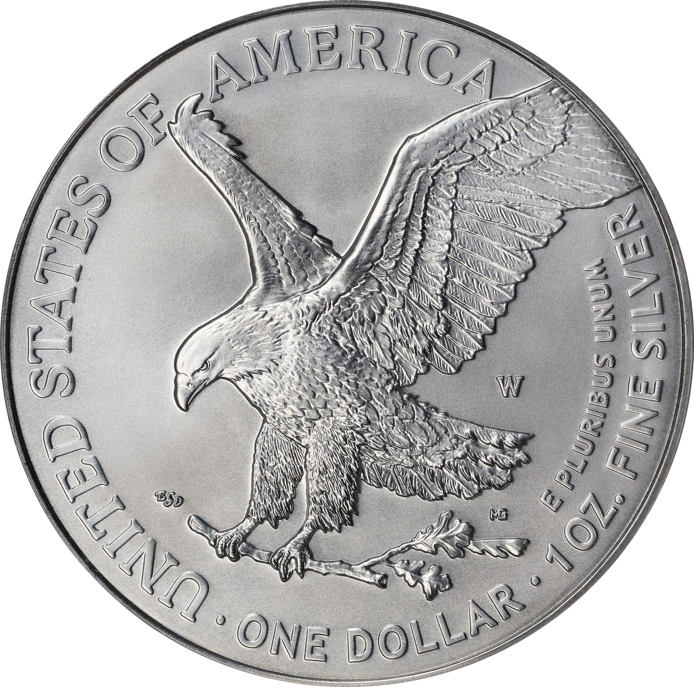 衝撃特価 Silver Eagles Silver $1 W 2023 Eagle, State Mint Burnished その他