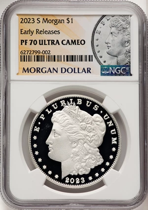 image for: 2023-S $1 Morgan Dollar, Early Releases, PR70 Ultra Cameo NGC....
