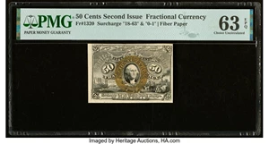 image for: Fr. 1320 50¢ Second Issue PMG Choice Uncirculated 63 EPQ....